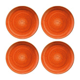 Bonna China Sienna dia.7.5"  Round Terracotta Porcelain Plate (Set of 4)